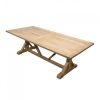 Scratch and Dent - 8 FT Teak Farmhouse Trestle Table - FINAL SALE