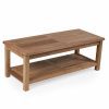 Scratch and Dent - Teak Outdoor Coffee Table with Shelf