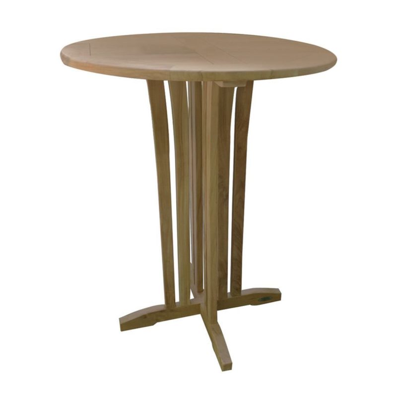 Scratch and Dent - Teak Round Bar Table