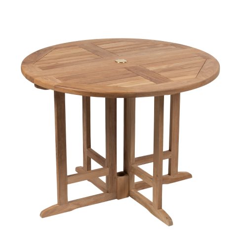 Scratch and Dent - Teak Round Folding Table