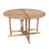 Scratch and Dent - Teak Round Folding Table