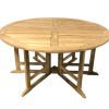 Scratch and Dent - Teak Round Folding Table