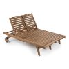 Scratch and Dent - Teak Double Sun Lounger - FINAL SALE