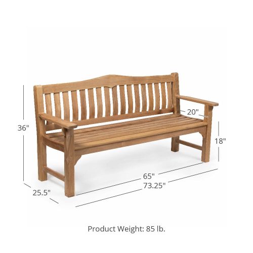 Scratch and Dent - Teak Raffles Bench