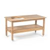 Scratch and Dent - Grade A Teak Ceramic Grill Table - FINAL SALE