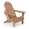 SCRATCH AND DENT - Everwood Hilltop Adirondack Folding Chair - Latte Weatherwood - FINAL SALE