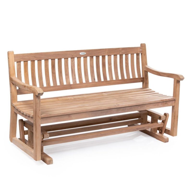 SCRATCH AND DENT - Grade A Teak Yosemite 59-in Glider Bench - FINAL SALE