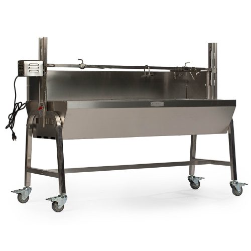 SCRATCH AND DENT - 13W Stainless Steel Rotisserie Grill With Windscreen - FINAL SALE