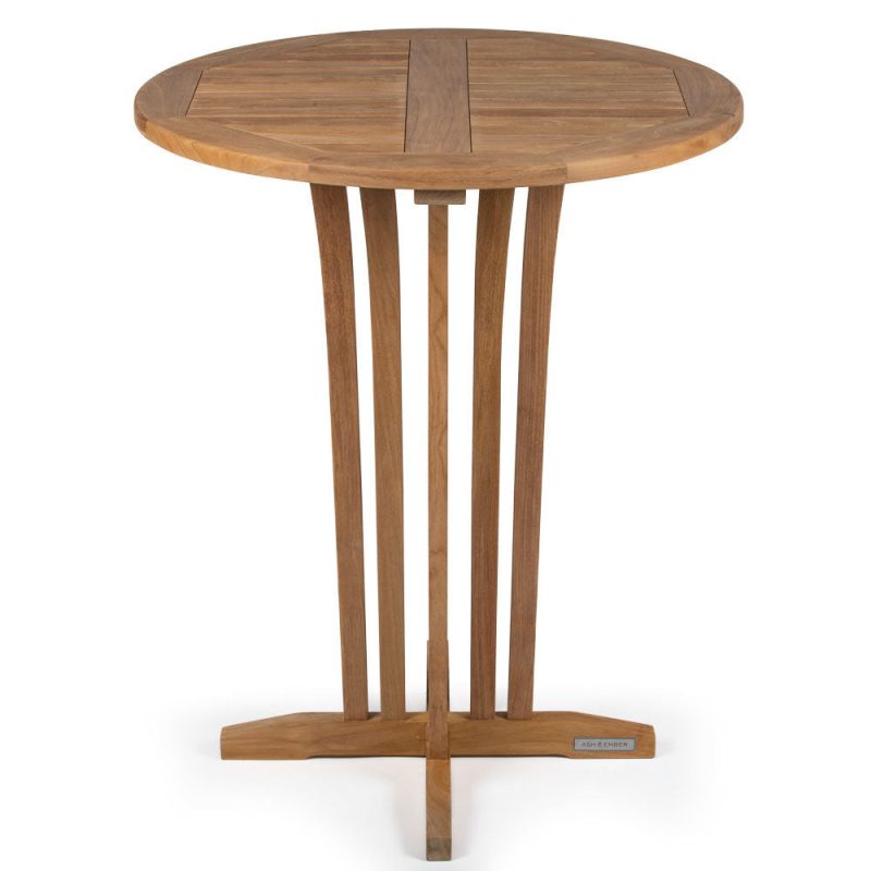 SCRATCH AND DENT - Grade A Teak 35" Round Bar Table - FINAL SALE