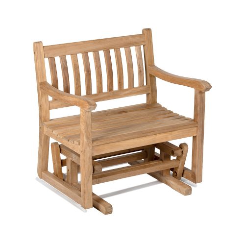 Scratch and Dent, Cascade Grade A Teak Glider Rocking Chair