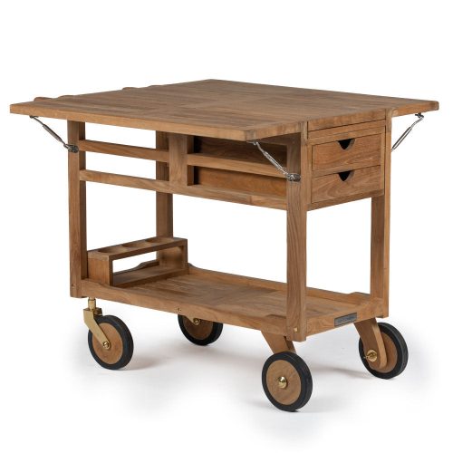 SCRATCH AND DENT - Grade A Teak Serving Cart - FINAL SALE