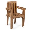 Sage Grade A Teak 2 Pack Stacking Armchairs