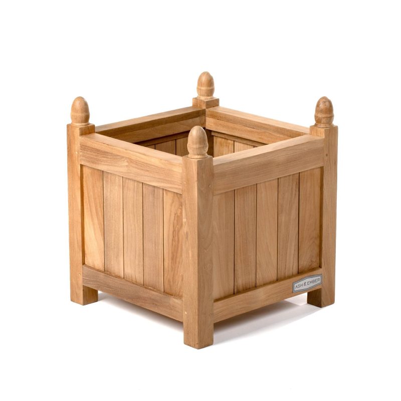 SCRATCH AND DENT - Solstice Grade A Teak 20" Square Planter Box - FINAL SALE