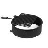 Steel Camp Fire Ring & Outdoor Cooking Grate | 24"