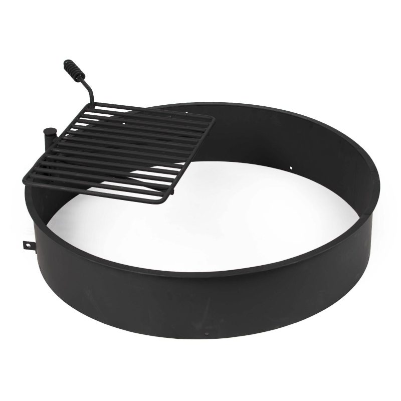 Steel Camp Fire Ring & Outdoor Cooking Grate | 36"