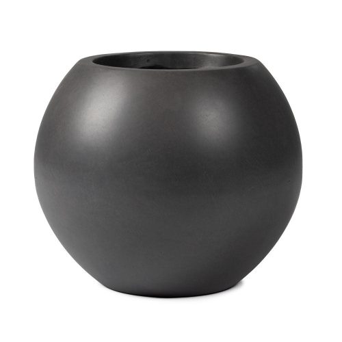 SCRATCH AND DENT - Onyx 16" Charcoal Sphere Planter - FINAL SALE