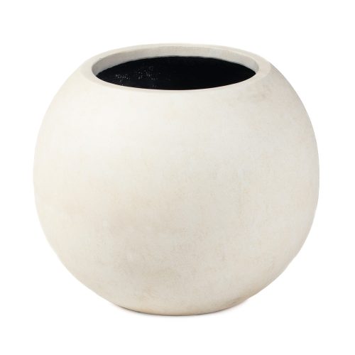 Onyx Sphere Planters | Satin Ivory / 24