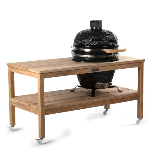 18" Kamado Grill with Grade A Teak Table | Grade A Teak