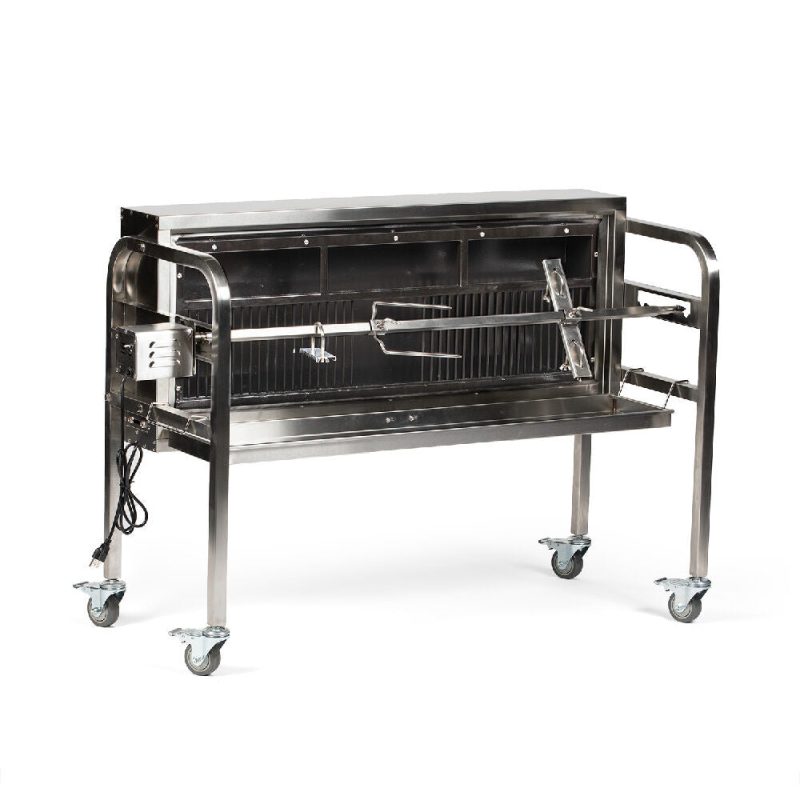 Scratch and Dent - 48" Charcoal Spit Rotisserie Roaster - Stainless Steel Pig, Boar & Hunting Grill - FINAL SALE