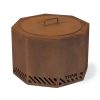 SCRATCH AND DENT - 26" Corten Steel Dual Flame Smokeless Fire Pit with Lid - FINAL SALE