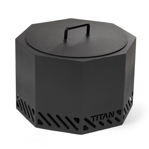 Black Label Dual Flame Smokeless Fire Pit with Lid | 21" Diameter