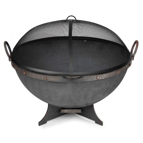 Scratch and Dent - 32-in Hemisphere Fire Pit With Screen And Poker - FINAL SALE