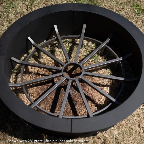 Scratch and Dent - 36-in Wagon Wheel Fire Grate - FINAL SALE