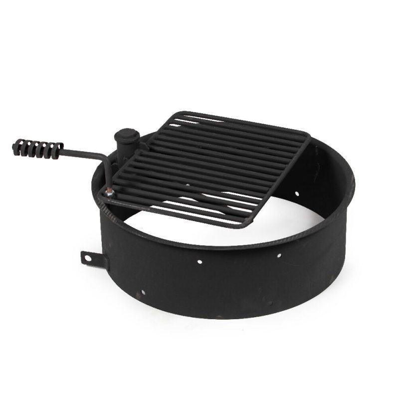 Scratch and Dent - 24" Steel Fire Ring with Cooking Grate - FINAL SALE