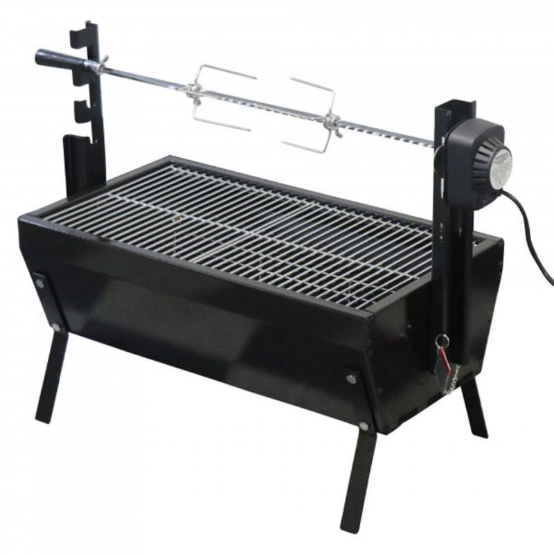 Scratch and Dent - 28" Stainless Steel Spit Rod Rotisserie Grill - v2 - FINAL SALE